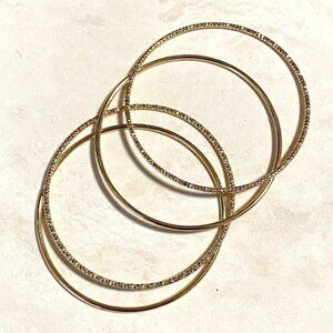 3/$10, Set of 4 Gold Color Stackable Bracelets